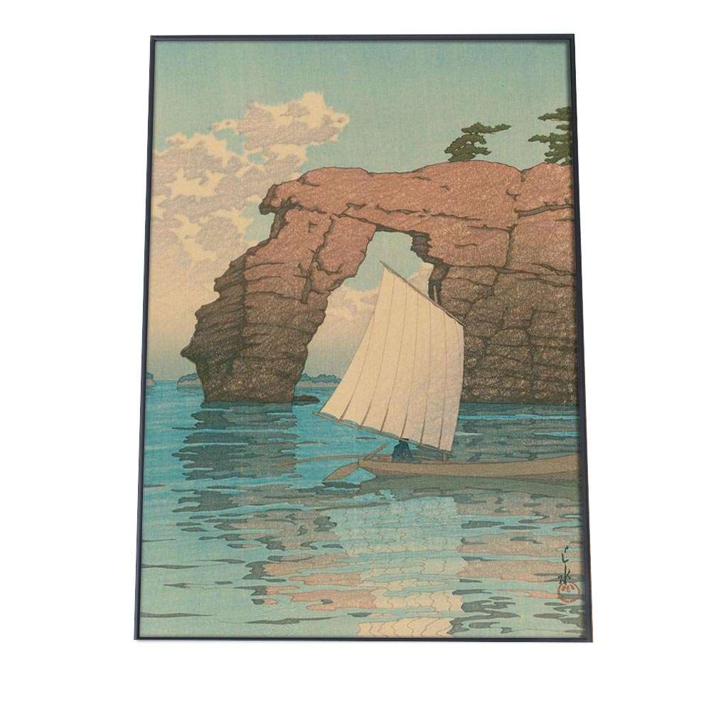 【楽天市場】川瀬巴水 かわせはすい ポスター 49松島材木島 複製 レプリカ 名画 デジタルリマスター レトロ絵画 絵師 浮世絵 和 日本 ...