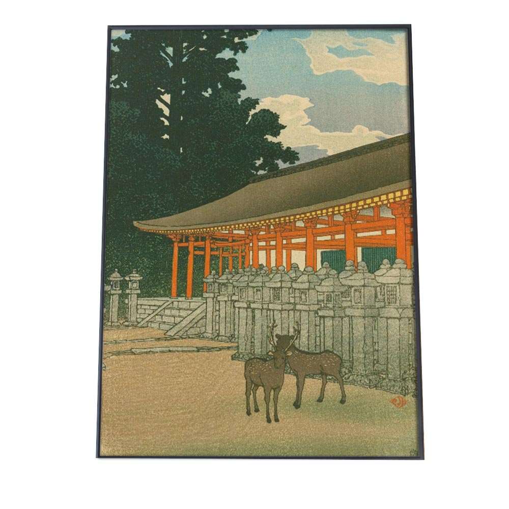 【楽天市場】川瀬巴水(かわせはすい) 奈良春日神社 レプリカ 複製 デジタルリマスター ポスター 【選べる全サイズ&用紙】 インテリア モダン ...