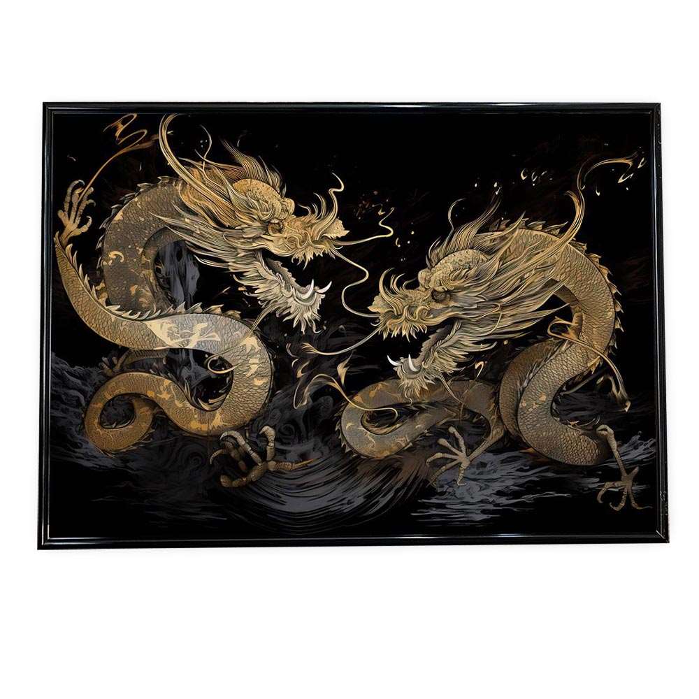 楽天市場】金運 龍 ドラゴン 正方形ポスター ゴールド 竜 風水 魔除け