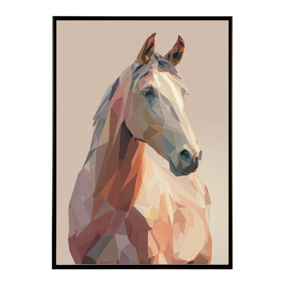 馬 ホース 絵 絵画 写真 動物 アニマル 北欧 ポップ アート 手書き 安い ポスター インテリア おしゃれ プリントポスター フォト イラスト【lm-poster-7274】