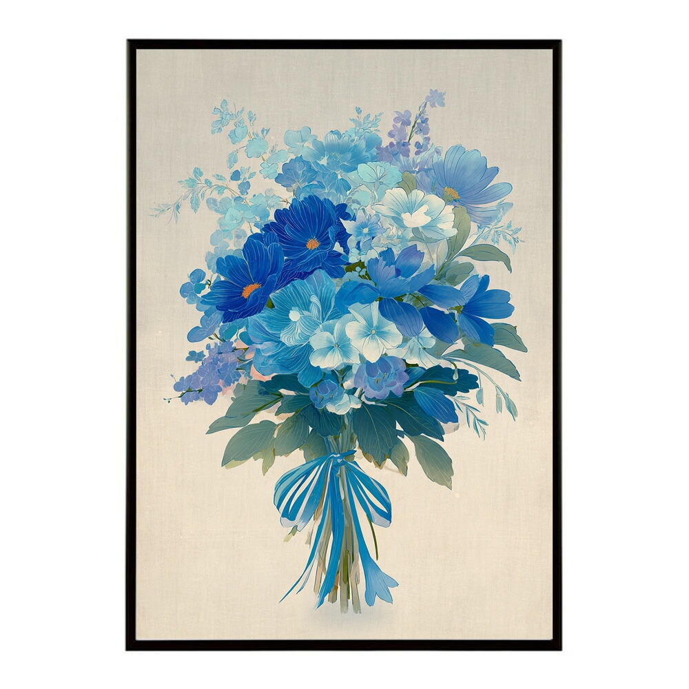 レトロフラワー 花 浮世絵 古典 花札 植物 ボタニカル リース ブーケ ポスター 用紙とサイズが選べる インテリア おしゃれ プリントポスター 【km-poster-21】 9,864円