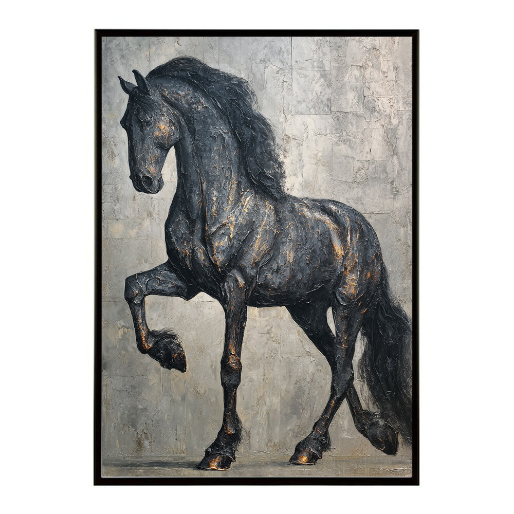 ポスター 馬 アートポスター おしゃれ 絵画 風 イラスト 日本画 浮世絵 風 インテリア 壁掛け モダン 和モダン リビング 玄関 寝室インテリア おしゃれ プリントポスター フォト イラスト お洒落 特大 大きい【km-poster-1191】