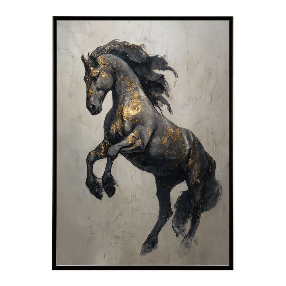 ポスター 馬 アートポスター おしゃれ 絵画 風 イラスト 日本画 浮世絵 風 インテリア 壁掛け モダン 和モダン リビング 玄関 寝室インテリア おしゃれ プリントポスター フォト イラスト お洒落 特大 大きい【km-poster-1197】