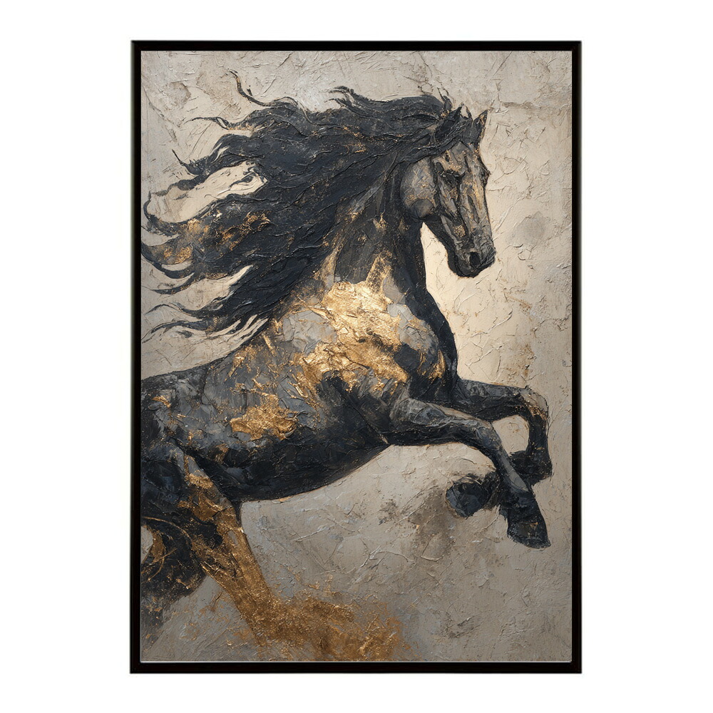 ポスター 馬 アートポスター おしゃれ 絵画 風 イラスト 日本画 浮世絵 風 インテリア 壁掛け モダン 和モダン リビング 玄関 寝室インテリア おしゃれ プリントポスター フォト イラスト お洒落 特大 大きい【km-poster-1202】