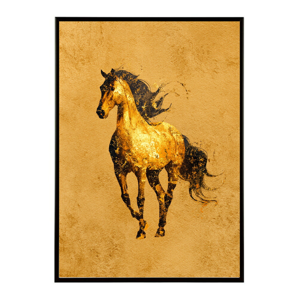 ポスター 馬 アートポスター おしゃれ 絵画 風 イラスト 日本画 浮世絵 風 インテリア 壁掛け モダン 和モダン リビング 玄関 寝室インテリア おしゃれ プリントポスター フォト イラスト お洒落 特大 大きい【km-poster-1300】
