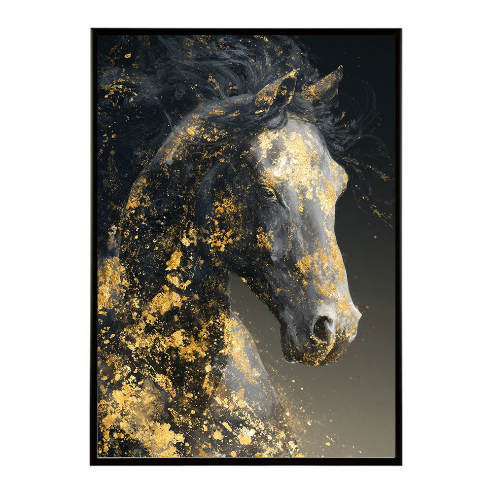 ポスター 馬 アートポスター おしゃれ 絵画 風 イラスト 日本画 浮世絵 風 インテリア 壁掛け モダン 和モダン リビング 玄関 寝室インテリア おしゃれ プリントポスター フォト イラスト お洒落 特大 大きい【km-poster-1382】