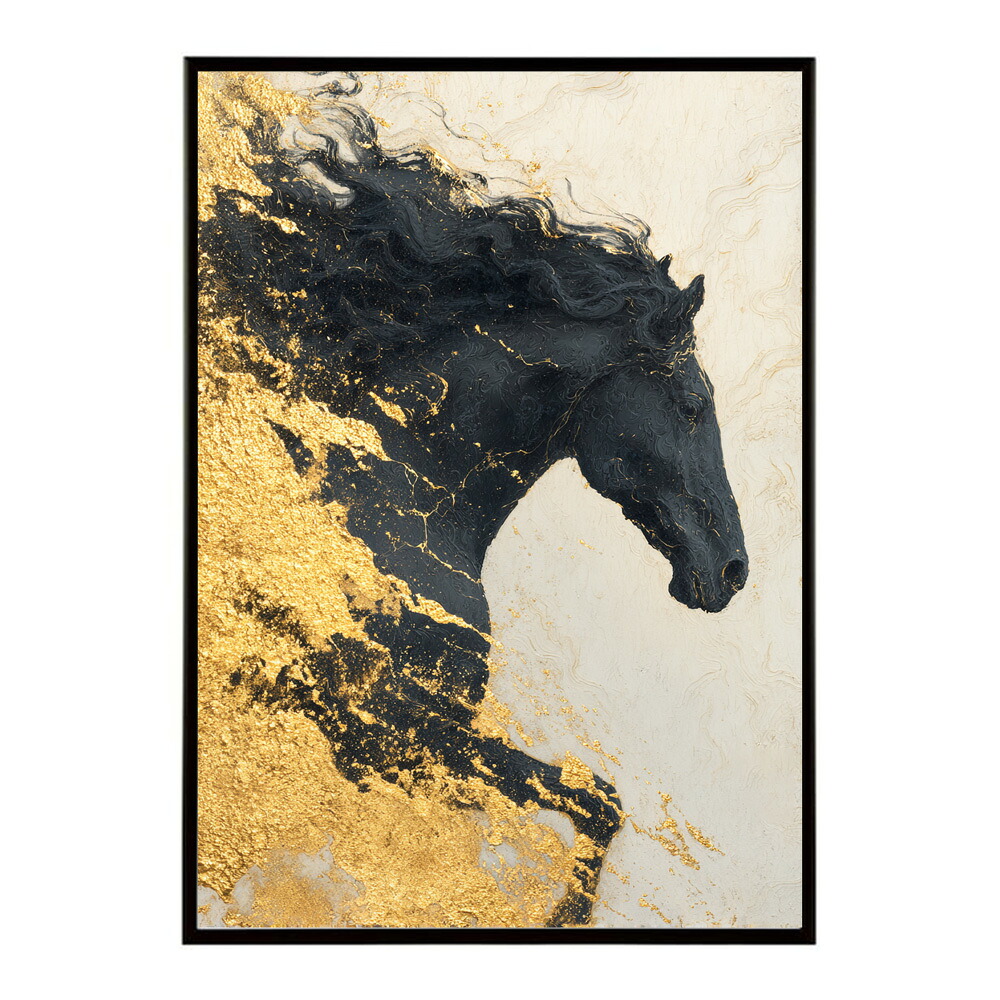 ポスター 馬 アートポスター おしゃれ 絵画 風 イラスト 日本画 浮世絵 風 インテリア 壁掛け モダン 和モダン リビング 玄関 寝室インテリア おしゃれ プリントポスター フォト イラスト お洒落 特大 大きい【km-poster-1415】