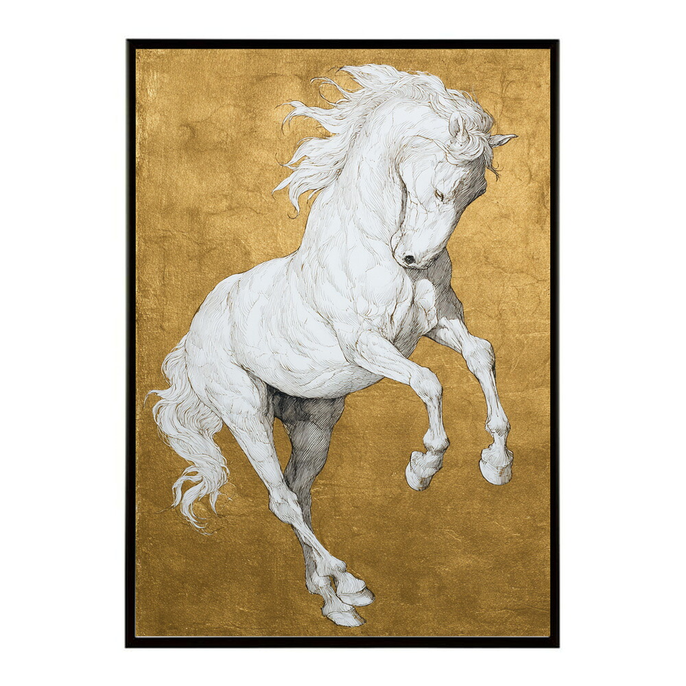 ポスター 馬 アートポスター おしゃれ 絵画 風 イラスト 日本画 浮世絵 風 インテリア 壁掛け モダン 和モダン リビング 玄関 寝室インテリア おしゃれ プリントポスター フォト イラスト お洒落 特大 大きい【km-poster-1506】