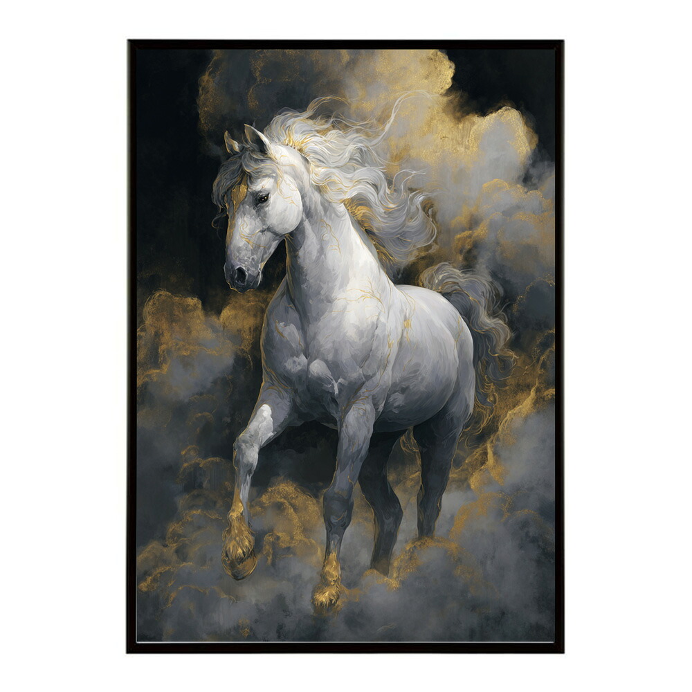 ポスター 馬 アートポスター おしゃれ 絵画 風 イラスト 日本画 浮世絵 風 インテリア 壁掛け モダン 和モダン リビング 玄関 寝室インテリア おしゃれ プリントポスター フォト イラスト お洒落 特大 大きい【km-poster-1610】 9,864円