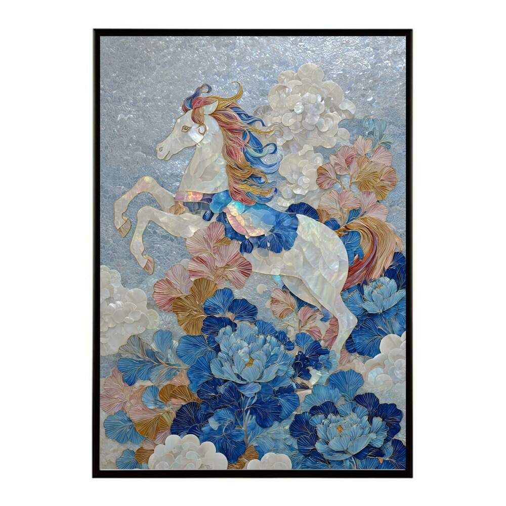 馬 ポスター 用紙とサイズが選べる おしゃれ 北欧 アートパネル 壁掛け 絵画 風 インテリア アンティーク 花柄 モダン 高級感 玄関 リビング 寝室 ホテルライク プリントポスター フォト イラスト お洒落 特大 大きい【lm-poster-8935】