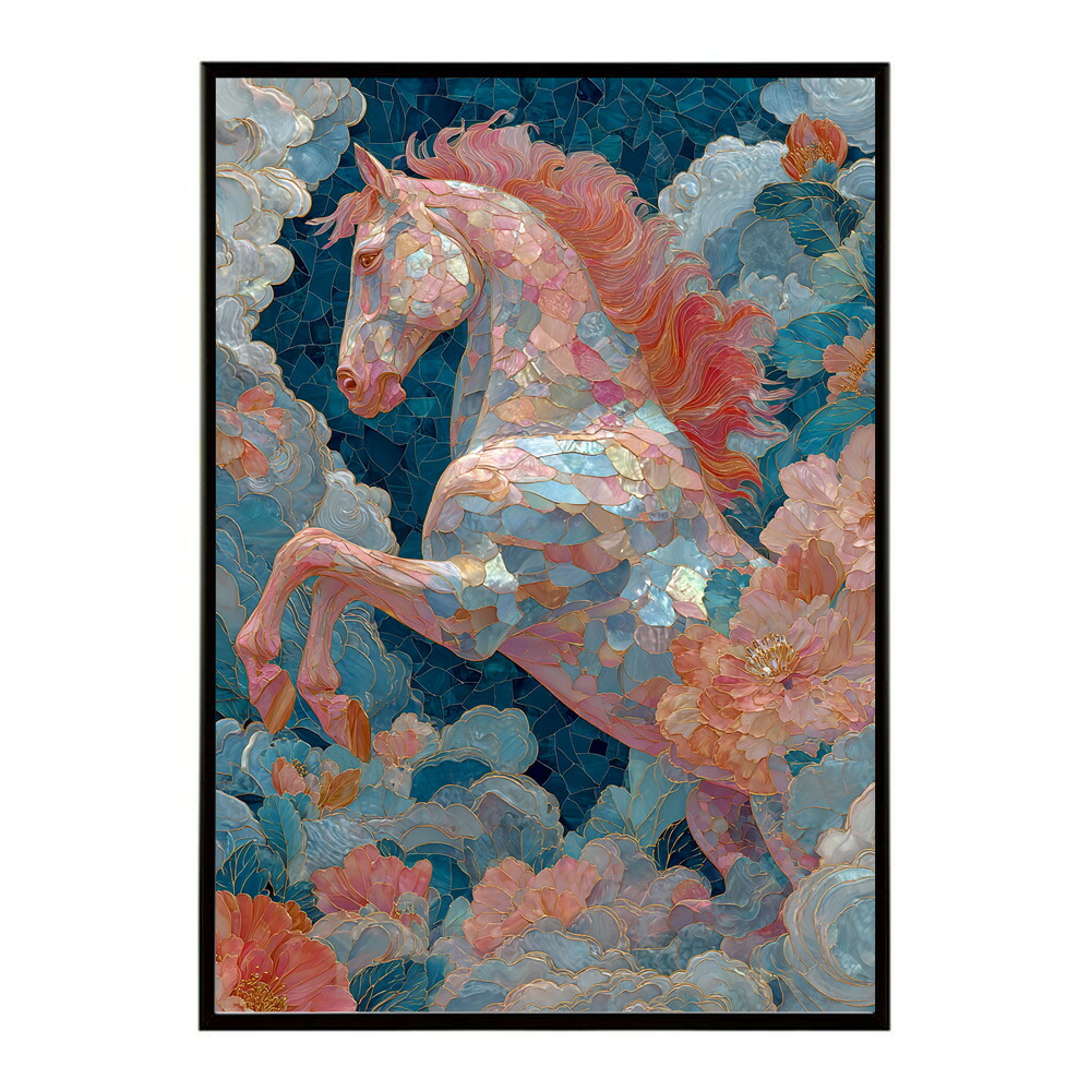 馬 ポスター 用紙とサイズが選べる おしゃれ 北欧 アートパネル 壁掛け 絵画 風 インテリア アンティーク 花柄 モダン 高級感 玄関 リビング 寝室 ホテルライク プリントポスター フォト イラスト お洒落 特大 大きい【lm-poster-8988】 10,003円