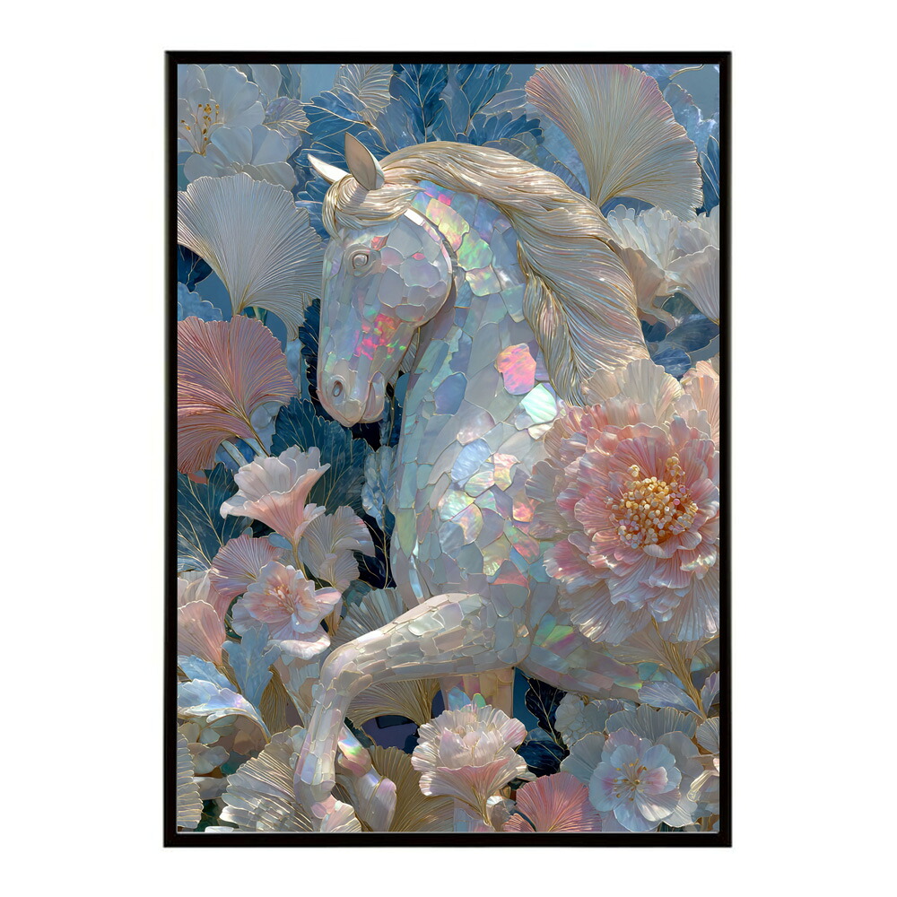 馬 ポスター 用紙とサイズが選べる おしゃれ 北欧 アートパネル 壁掛け 絵画 風 インテリア アンティーク 花柄 モダン 高級感 玄関 リビング 寝室 ホテルライク プリントポスター フォト イラスト お洒落 特大 大きい【lm-poster-9105】 10,559円