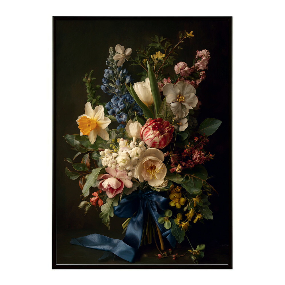 誕生花 ポスター 季節の花 冬の花 早春 フラワーアート ボタニカル 北欧 モダン ナチュラル 花のある暮らし 壁掛け ギフト 記念日 誕生日【km-poster-2132】