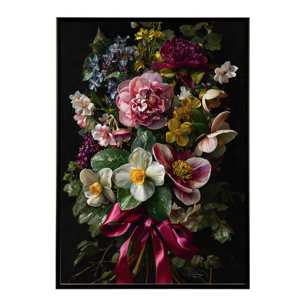 誕生花 ポスター 季節の花 冬の花 早春 フラワーアート ボタニカル 北欧 モダン ナチュラル 花のある暮らし 壁掛け ギフト 記念日 誕生日【km-poster-2135】