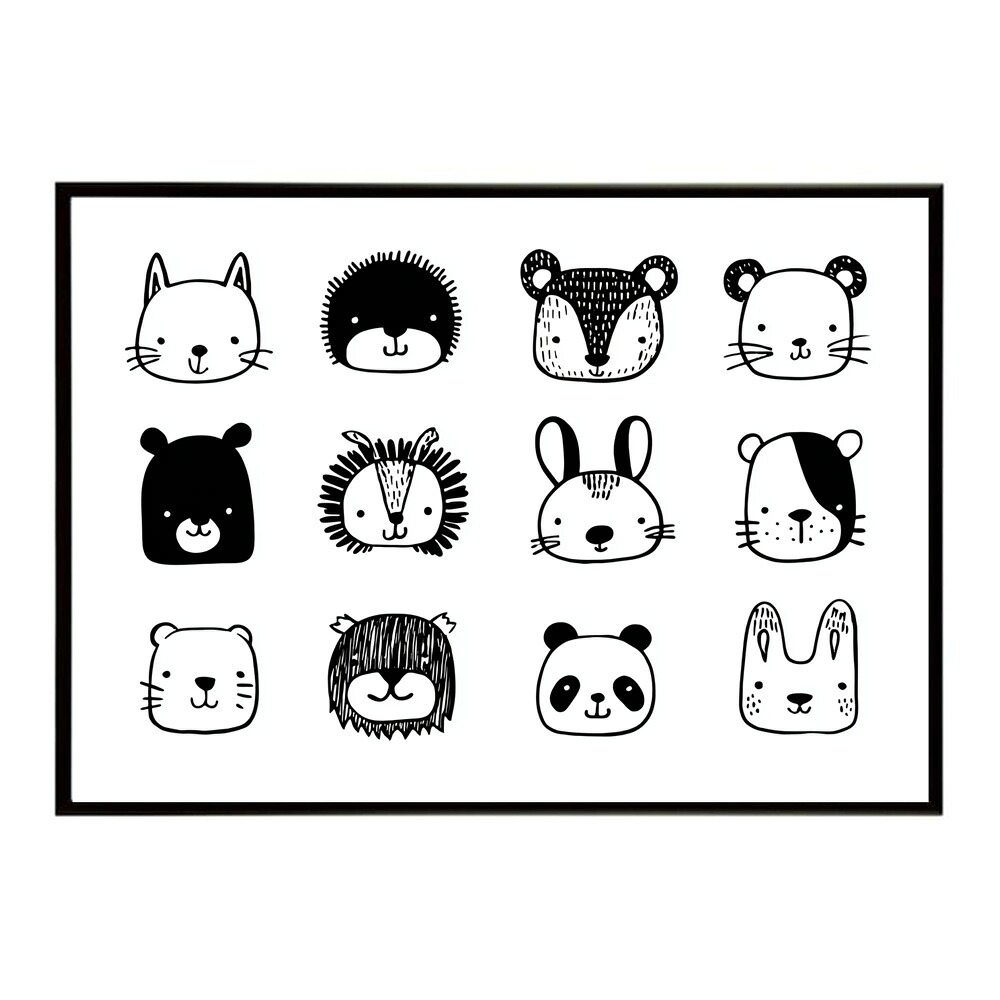 動物 アニマル 仲良し 子供 ポスター 用紙とサイズが選べる インテリア おしゃれ プリントポスター フォト イラスト 保育園 児童 キッズ 【km-poster-2627】