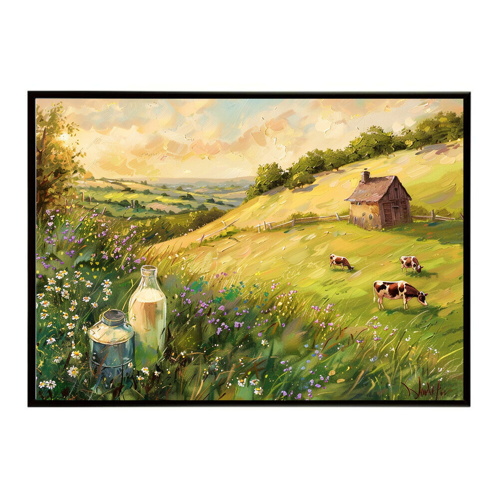 田舎 素朴 絵画 風景 画家 レトロ 古典 ポスター 用紙とサイズが選べる インテリア おしゃれ プリントポスター フォト イラスト 保育園 児童 キッズ 【km-poster-2662】