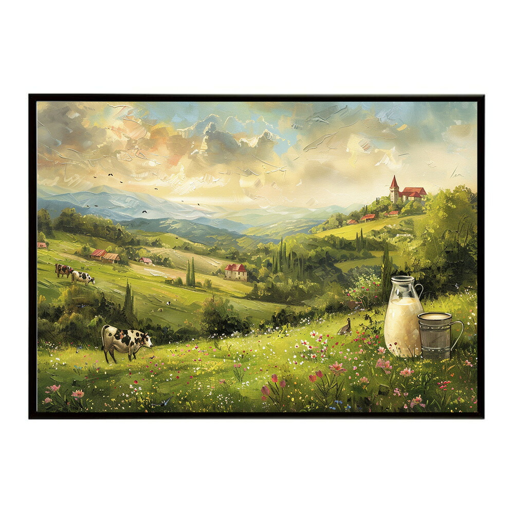 田舎 素朴 絵画 風景 画家 レトロ 古典 ポスター 用紙とサイズが選べる インテリア おしゃれ プリントポスター フォト イラスト 保育園 児童 キッズ 【km-poster-2663】