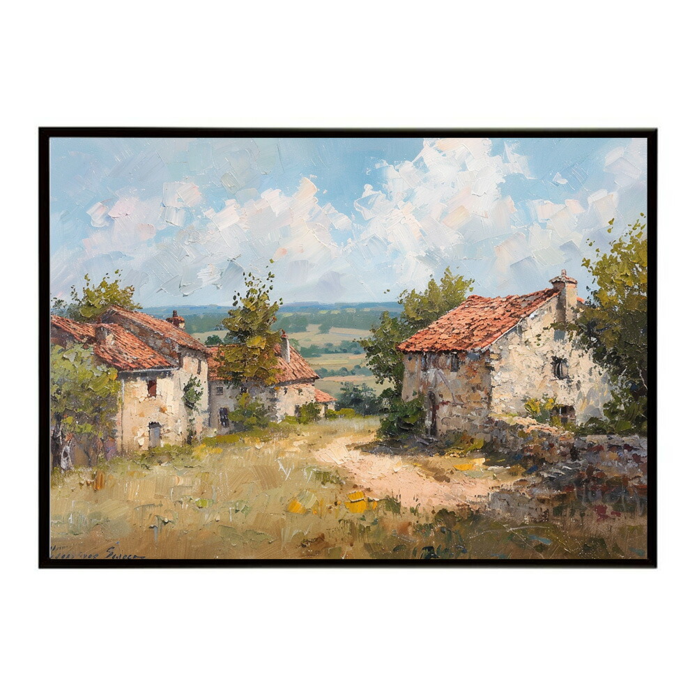 田舎 素朴 絵画 風景 画家 レトロ 古典 ポスター 用紙とサイズが選べる インテリア おしゃれ プリントポスター フォト イラスト 保育園 児童 キッズ 【km-poster-2789】