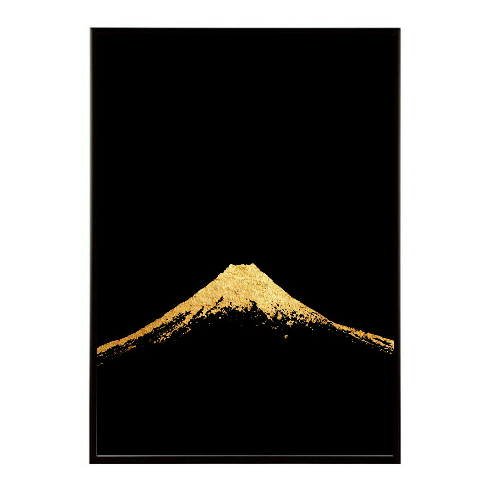 黄金富士 富士山 ふじさん 日本 景色 ゴールド 開運 縁起 和モダン ポスター インテリア プリントポスター フォト イラスト お洒落 特大 大きい【lm-poster-9727】