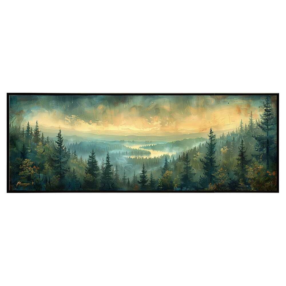 風景 景色 絵画 絵 名画 画家 油絵 水彩 景色パノラマポスター (297ｍｍ×840ｍｍ) フレーム 横長 額縁 インテリア アルミフレーム 絵画 作品 水平 アート 【pn-poster-189】