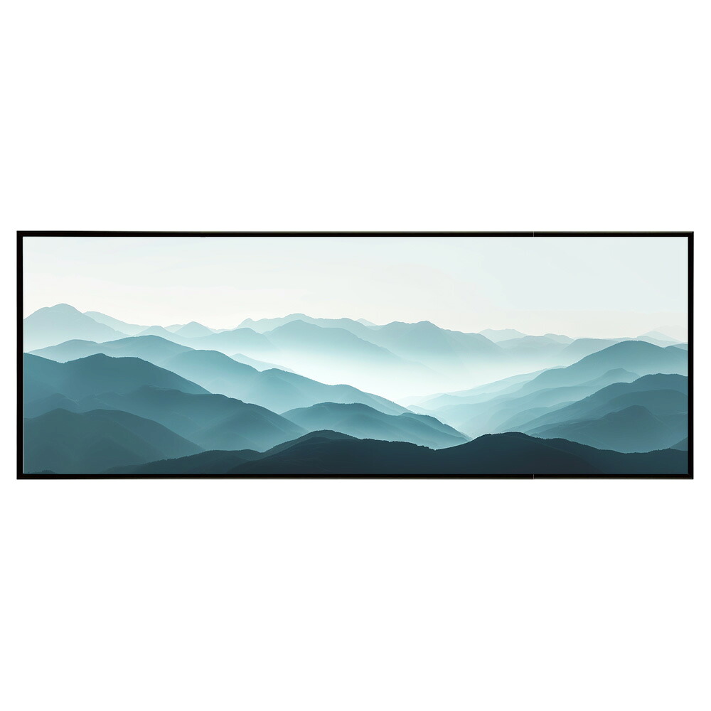 空 水平線 風景 景色 絵画 絵 名画 画家 油絵 水彩 景色パノラマポスター (297ｍｍ×840ｍｍ) フレーム 横長 額縁 インテリア アルミフレーム 絵画 作品 水平 アート 【pn-poster-678】
