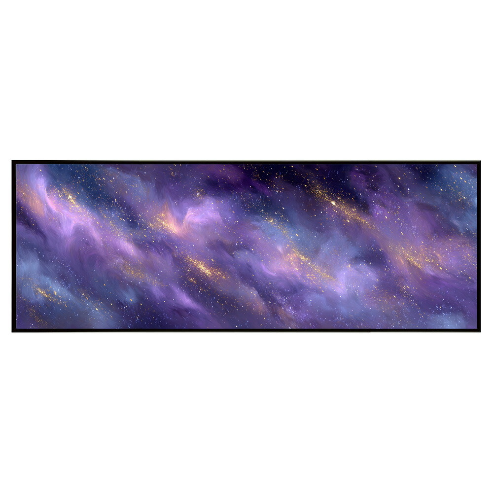 マーブル カラフル カラー 虹 風景 景色 絵画 絵 名画 画家 油絵 水彩 景色パノラマポスター (297ｍｍ×840ｍｍ) フレーム 横長 額縁 インテリア アルミフレーム 絵画 作品 水平 アート 【pn-poster-724】