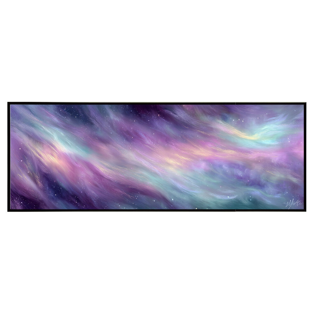 マーブル カラフル カラー 虹 風景 景色 絵画 絵 名画 画家 油絵 水彩 景色パノラマポスター (297ｍｍ&times;840ｍｍ) フレーム 横長 額縁 インテリア アルミフレーム 絵画 作品 水平 アート 【pn-poster-729】｜ファッションポスターEFPI