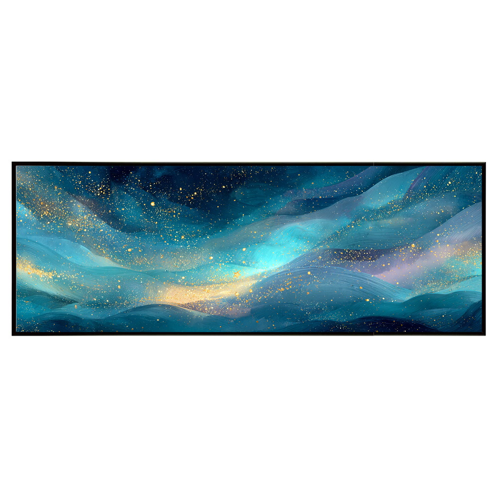 マーブル カラフル カラー 虹 風景 景色 絵画 絵 名画 画家 油絵 水彩 景色パノラマポスター (297ｍｍ&times;840ｍｍ) フレーム 横長 額縁 インテリア アルミフレーム 絵画 作品 水平 アート 【pn-poster-746】｜ファッションポスターEFPI