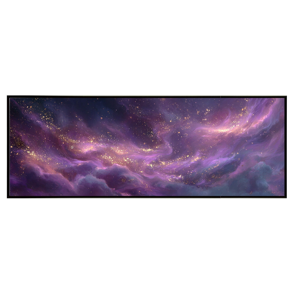 マーブル カラフル カラー 虹 風景 景色 絵画 絵 名画 画家 油絵 水彩 景色パノラマポスター (297ｍｍ&times;840ｍｍ) フレーム 横長 額縁 インテリア アルミフレーム 絵画 作品 水平 アート 【pn-poster-750】｜ファッションポスターEFPI