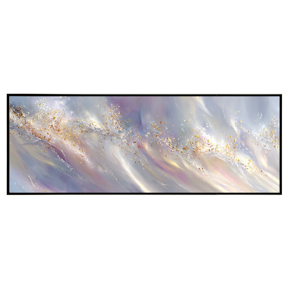 マーブル カラフル カラー 虹 風景 景色 絵画 絵 名画 画家 油絵 水彩 景色パノラマポスター (297ｍｍ×840ｍｍ) フレーム 横長 額縁 インテリア アルミフレーム 絵画 作品 水平 アート 【pn-poster-769】