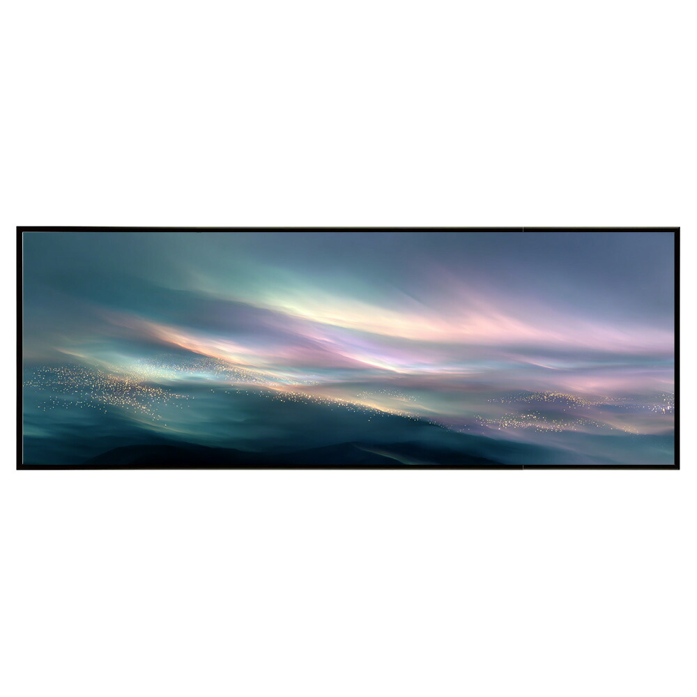マーブル カラフル カラー 虹 風景 景色 絵画 絵 名画 画家 油絵 水彩 景色パノラマポスター (297ｍｍ&times;840ｍｍ) フレーム 横長 額縁 インテリア アルミフレーム 絵画 作品 水平 アート 【pn-poster-770】｜ファッションポスターEFPI 13,299円