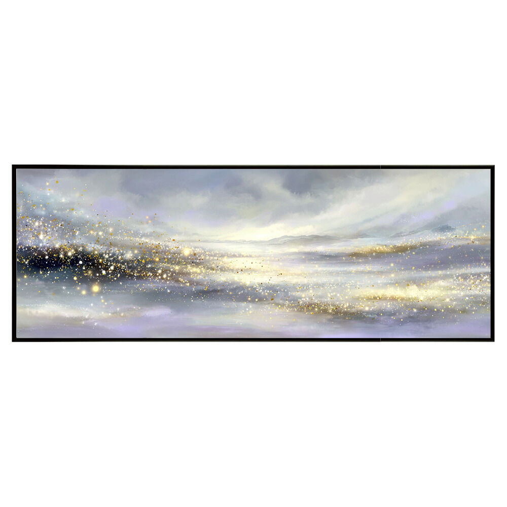 マーブル カラフル カラー 虹 風景 景色 絵画 絵 名画 画家 油絵 水彩 景色パノラマポスター (297ｍｍ×840ｍｍ) フレーム 横長 額縁 インテリア アルミフレーム 絵画 作品 水平 アート 【pn-poster-788】