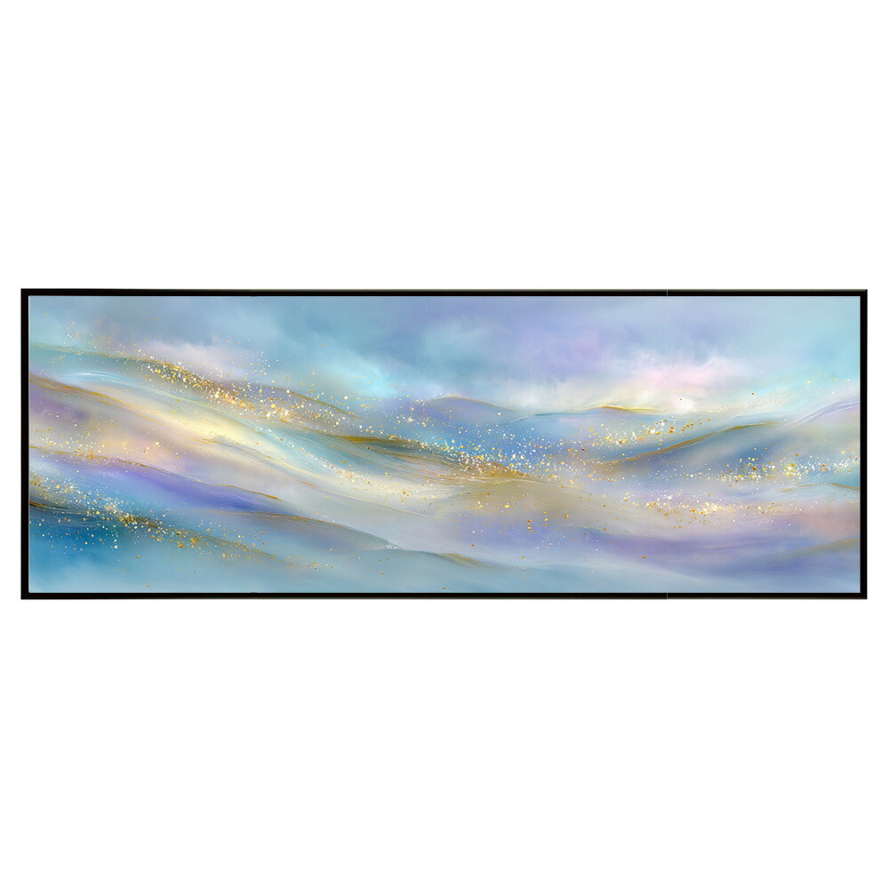 マーブル カラフル カラー 虹 風景 景色 絵画 絵 名画 画家 油絵 水彩 景色パノラマポスター (297ｍｍ&times;840ｍｍ) フレーム 横長 額縁 インテリア アルミフレーム 絵画 作品 水平 アート 【pn-poster-795】｜ファッションポスターEFPI