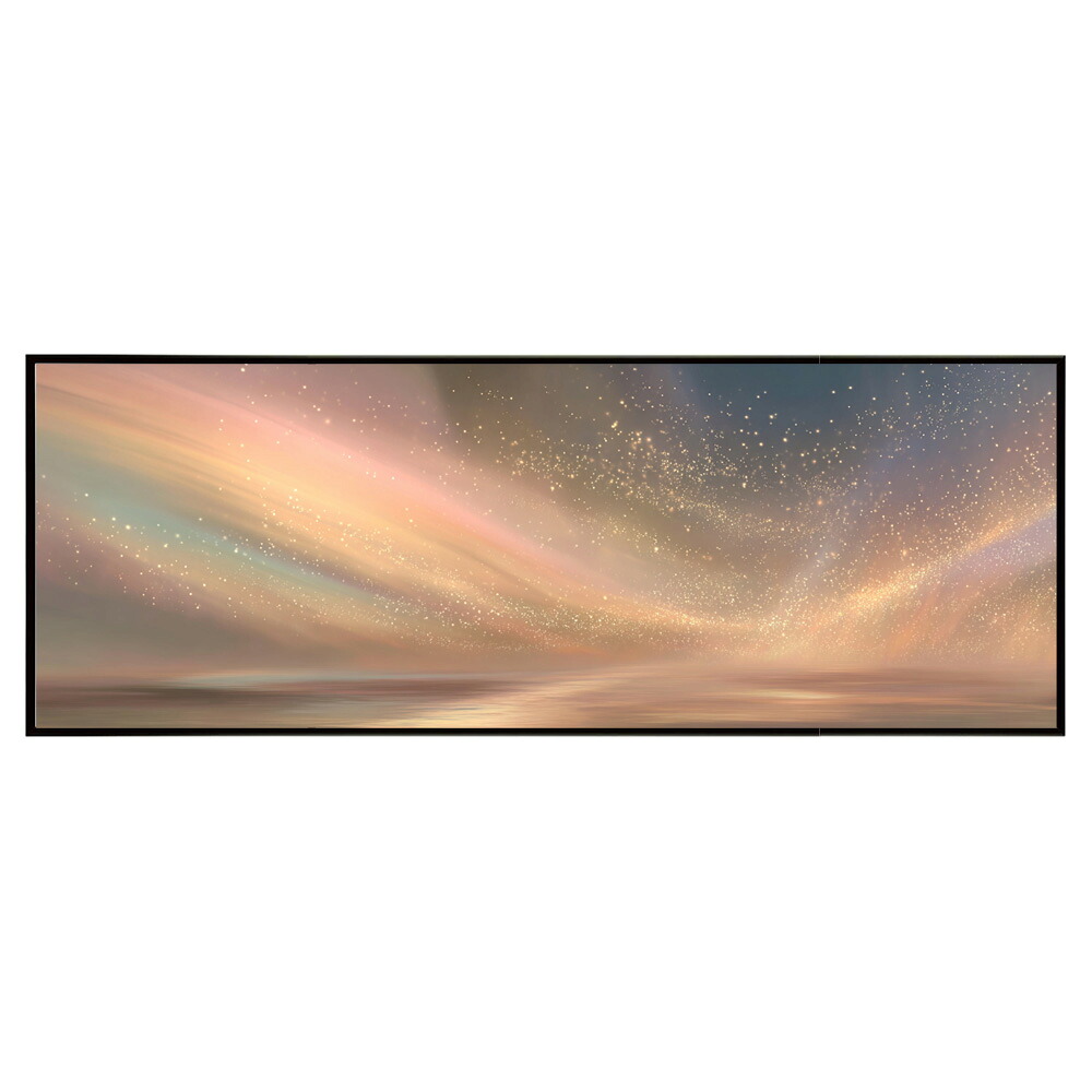 マーブル カラフル カラー 虹 風景 景色 絵画 絵 名画 画家 油絵 水彩 景色パノラマポスター (297ｍｍ&times;840ｍｍ) フレーム 横長 額縁 インテリア アルミフレーム 絵画 作品 水平 アート 【pn-poster-821】｜ファッションポスターEFPI