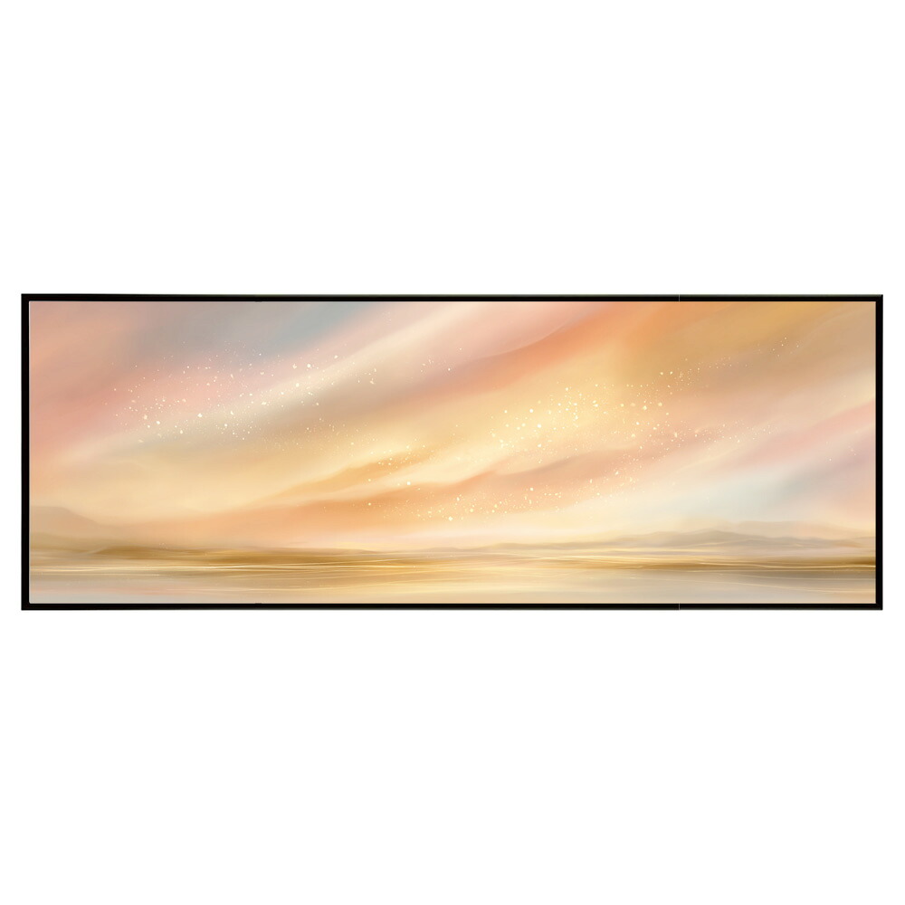 マーブル カラフル カラー 虹 風景 景色 絵画 絵 名画 画家 油絵 水彩 景色パノラマポスター (297ｍｍ×840ｍｍ) フレーム 横長 額縁 インテリア アルミフレーム 絵画 作品 水平 アート 【pn-poster-873】