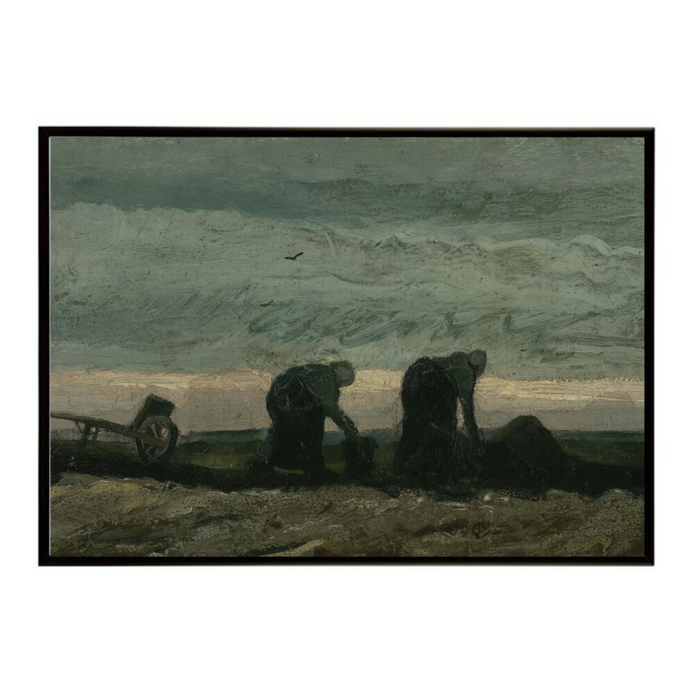 ゴッホ 風景画 Two women on the heath 【Vincent van Gogh】 (1883) 絵画 ポスター デジタルリマスター 名画 絵 復刻 油絵 水彩 【bn-poster-7667】