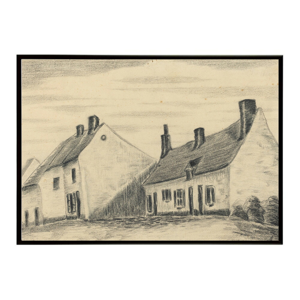 ゴッホ 風景画 The Zandmennik House 【Vincent van Gogh】 (c. 1879-1880) 絵画 ポスター デジタルリマスター 名画 絵 復刻 油絵 水彩 【bn-poster-7716】