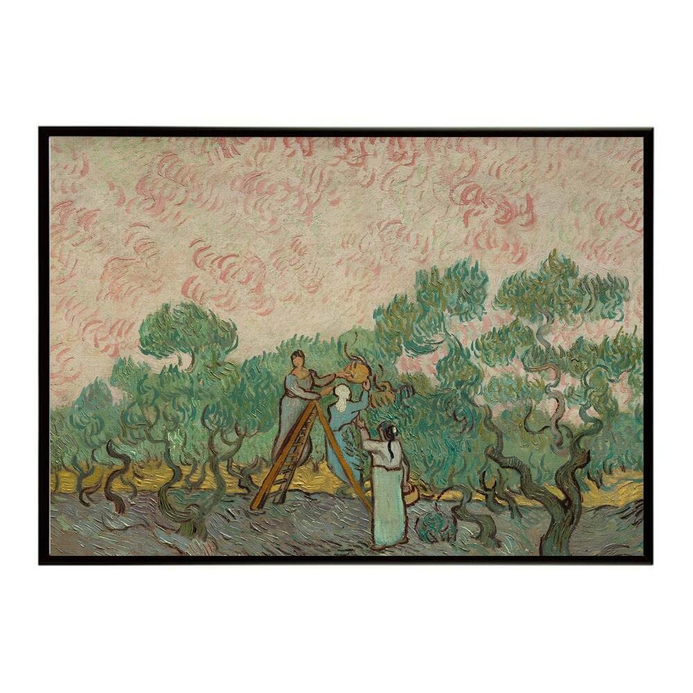 ゴッホ 木々の風景 Women Picking Olives 【Vincent van Gogh】 (1889) 絵画 ポスター デジタルリマスター 名画 絵 復刻 油絵 水彩 【bn-poster-7721】