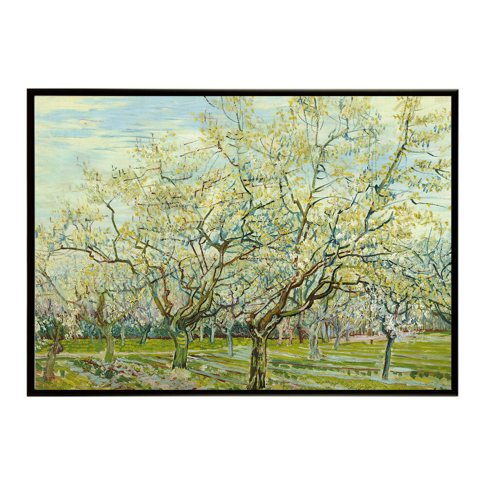 ゴッホ 風景画 The white orchard 【Vincent van Gogh】 (1888) 絵画 ポスター デジタルリマスター 名画 絵 復刻 油絵 水彩 【bn-poster-7761】