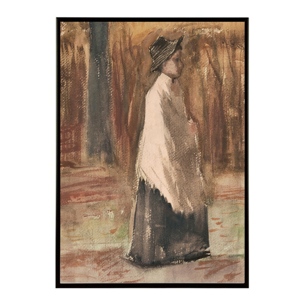ゴッホ 風景画 Woman in a Wood【Vincent van Gogh】(1882)絵画 ポスター デジタルリマスター 名画 絵 復刻 油絵 水彩【bn-poster-7858】