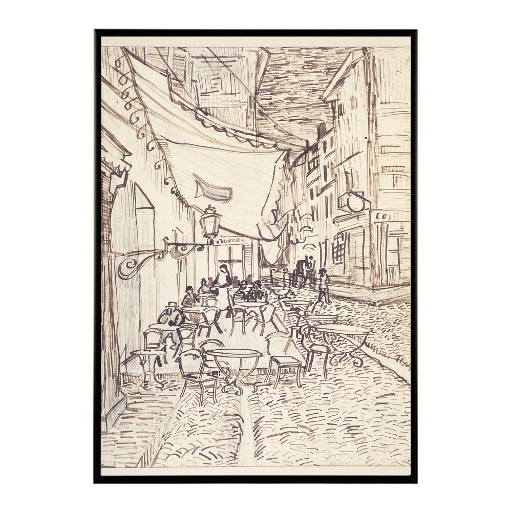 ゴッホ 夜のカフェの情景 Cafe Terrace at Night【Vincent van Gogh】(1888)絵画 ポスター デジタルリマスター 名画 絵 復刻 油絵 水彩【bn-poster-7913】