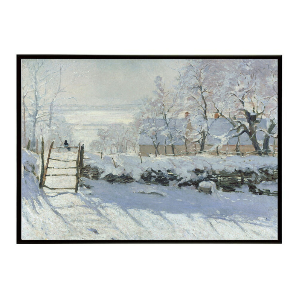 【クロード・モネ】風景/The Magpie【Claude Monet】(1868 - 1869)絵画 ポスター デジタルリマスター 名画 絵 復刻 油絵 水【bn-poster-7983】