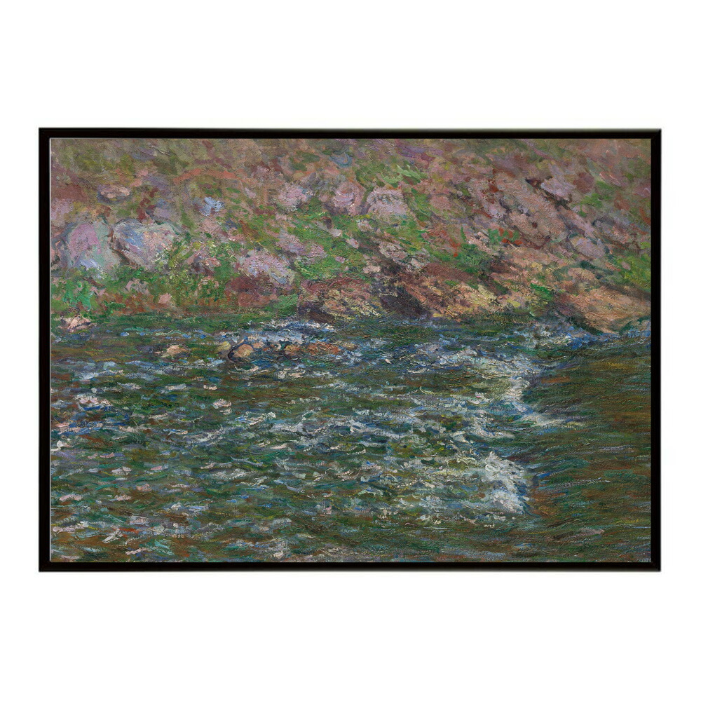 【クロード・モネ】風景/Rapids on the Petite Creuse at Fresselines【Claude Monet】(1889)絵画 ポスター デジタルリマスター 名画 絵 復刻 油絵 水【bn-poster-8084】
