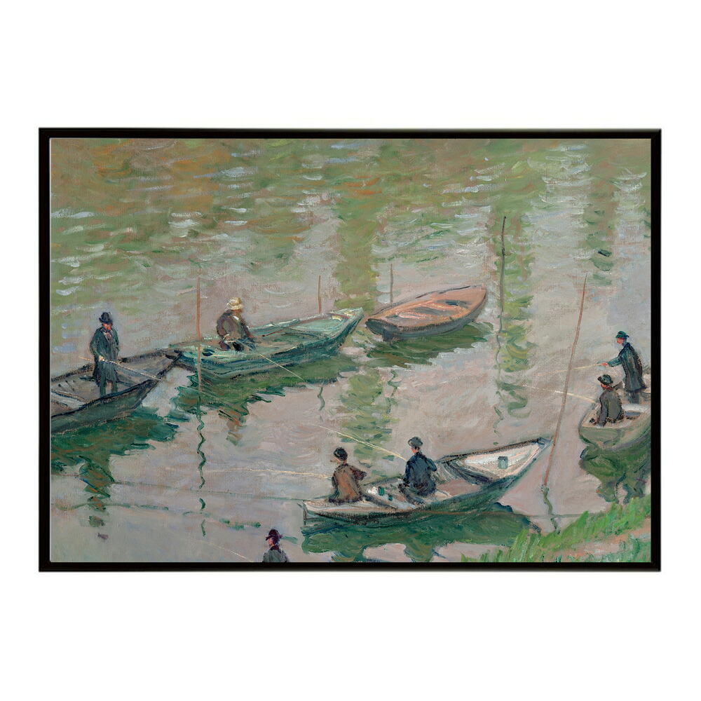 【クロード・モネ】セーヌの風景/Fisherman on the Seine near Poissy【Claude Monet】(1882)絵画 ポスター デジタルリマスター 名画 絵 復刻 油絵 水【bn-poster-8107】