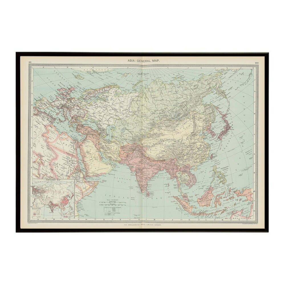 古地図 ポスター アンティーク 地図 ヴィンテージ マップ インテリア レトロ カフェ風 書斎【bn-poster-8244】