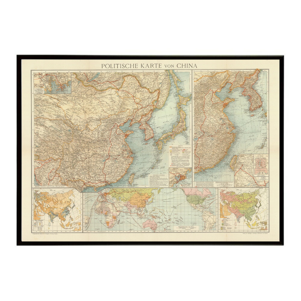 古地図 ポスター アンティーク 地図 ヴィンテージ マップ インテリア レトロ カフェ風 書斎【bn-poster-8269】