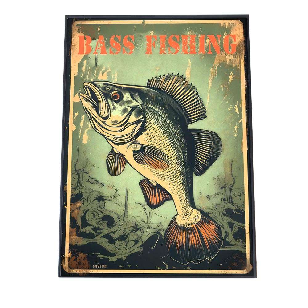 楽天市場】プリントアート バスフィッシング Heddon 輸入ポスター 25.5