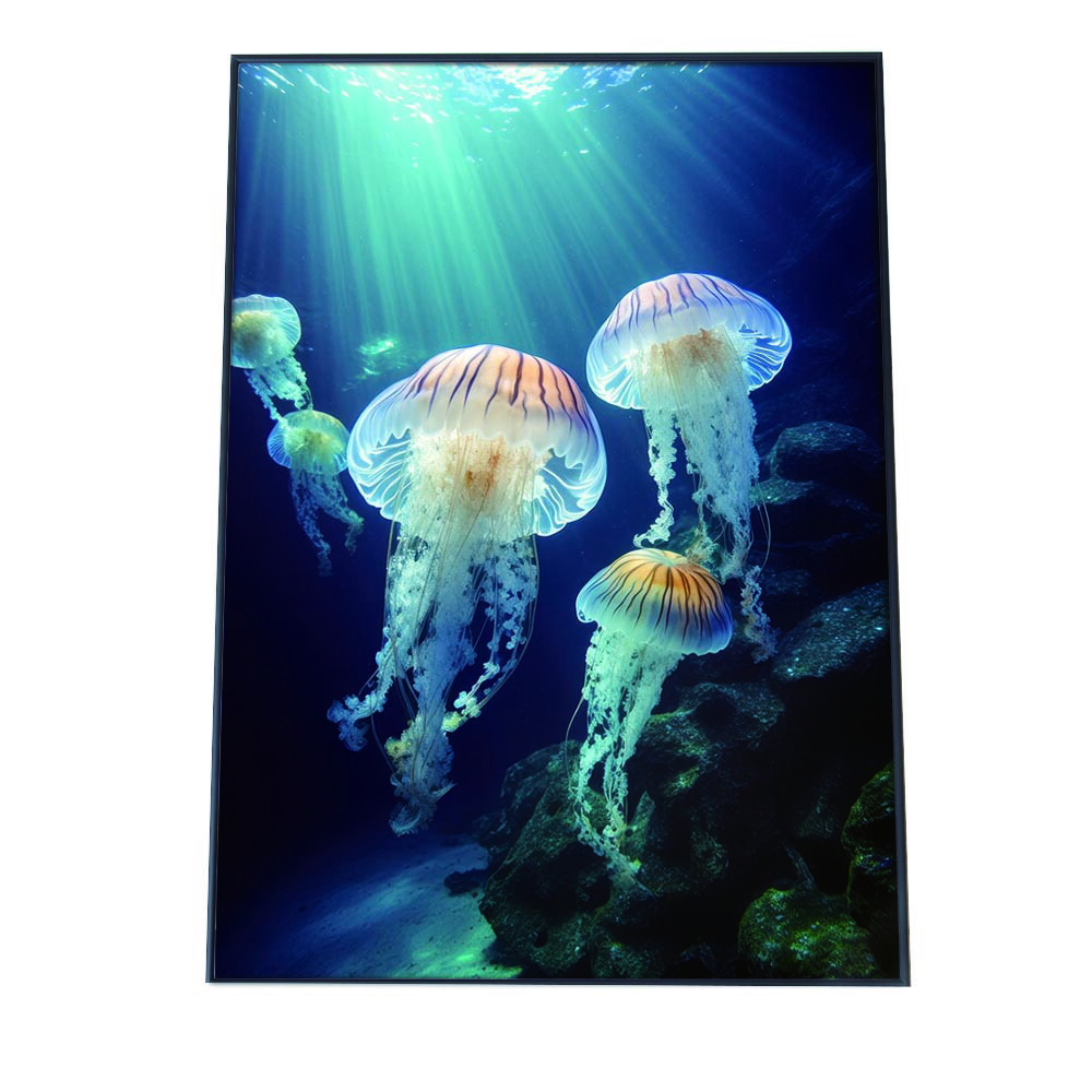 【原画のみ販売】クジラとクラゲ空の大冒険 楽天市場】『マグメル深海水族館』航洋のクジラ クリアポスター