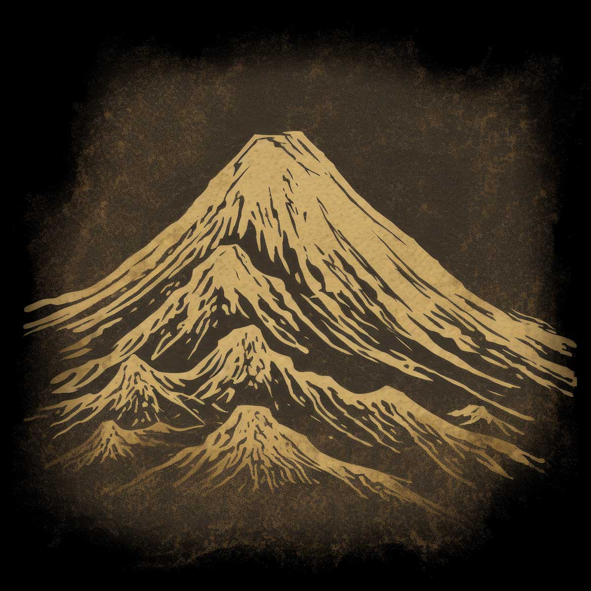 金の富士 金運 ゴールド 山 富士山 ご利益 運気 グッズ アイテム 開運 正方形ポスター 四角 デザイン ポスター スクエア ５センチ刻みでサイズ豊富 絵画【sq-poster-1055】
