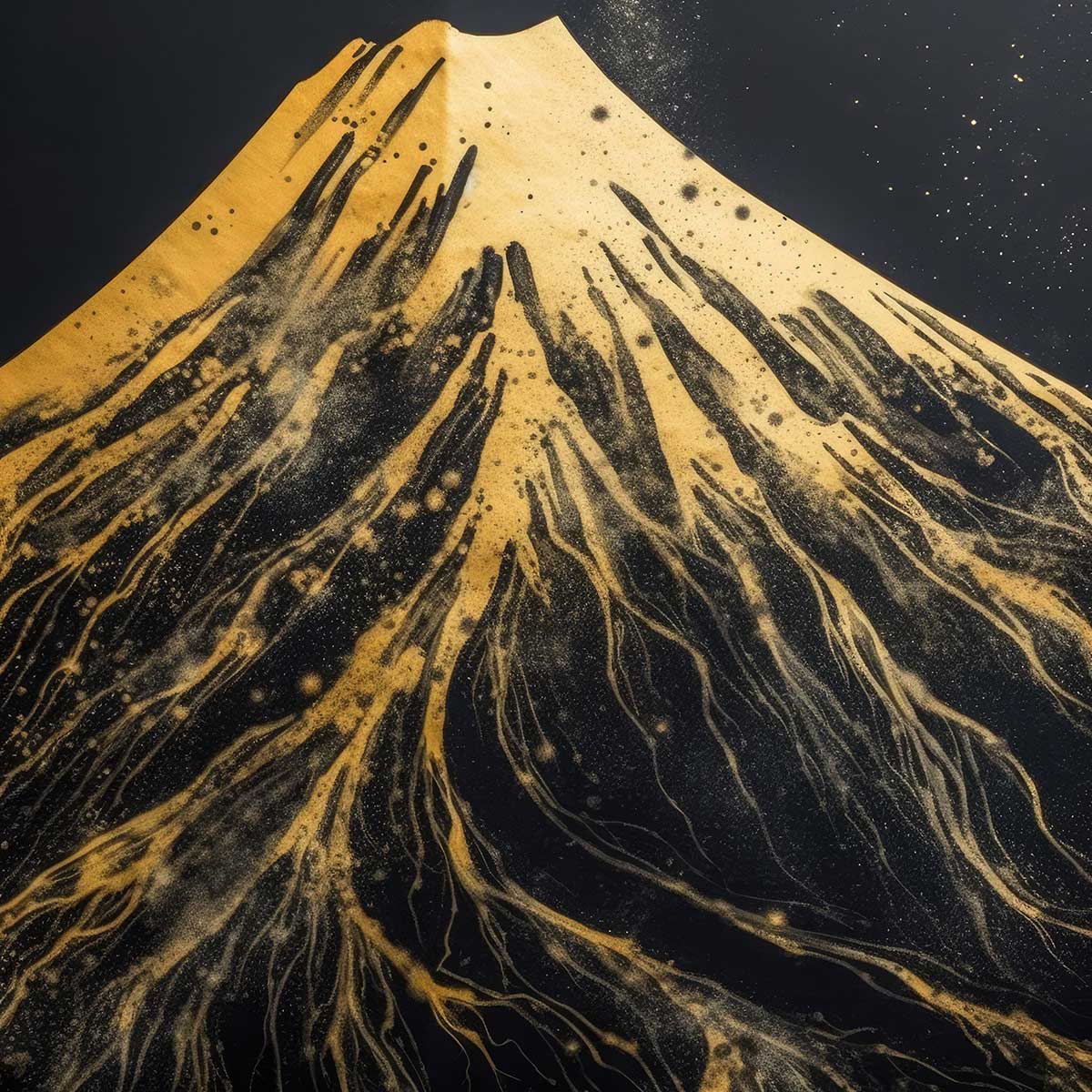 金の富士 金運 ゴールド 山 富士山 ご利益 運気 グッズ アイテム 開運 正方形ポスター 四角 デザイン ポスター スクエア 5センチ刻みでサイズ豊富 絵画【sq-poster-1118】|ファッションポスターEFPI